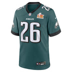Saquon Barkley Philadelphia Eagles Nike Super Bowl LIX Game Player Jersey - Midnight Green