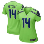 DK Metcalf Seattle Seahawks Nike Women's Game Jersey - Neon Green/Navy