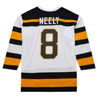 Cam Neely Boston Bruins  1991/92 Alternate Captain Blue Line Player Jersey - White