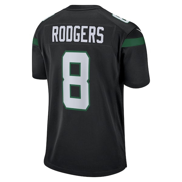 Aaron Rodgers New York Jets Nike Youth Game Jersey - Black/Green/White