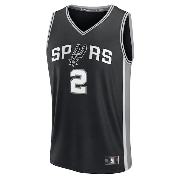 Dylan Harper San Antonio Spurs  Youth 2025 NBA Draft First Round Pick Fast Break Replica Jersey - Icon Edition - Black