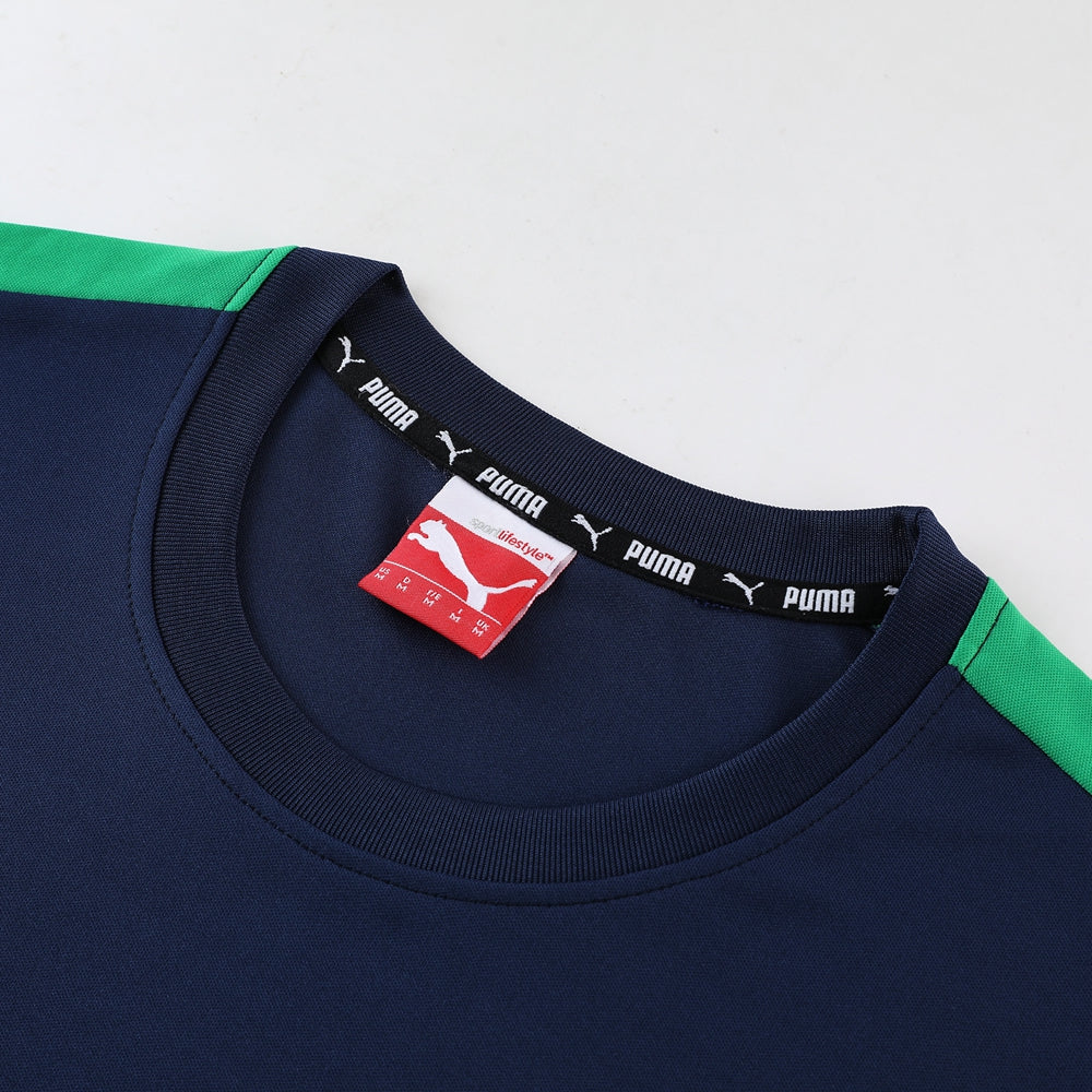 Puma Short Sleeve Training Jersey Set-PD01- Dark Blue