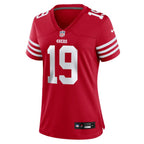 Jacob Cowing San Francisco 49ers Nike Women's  Game Jersey -  Scarlet