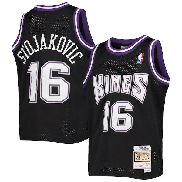 Peja Stojakovic Sacramento Kings Youth 2001/02 Hardwood Classics Swingman Jersey - Black