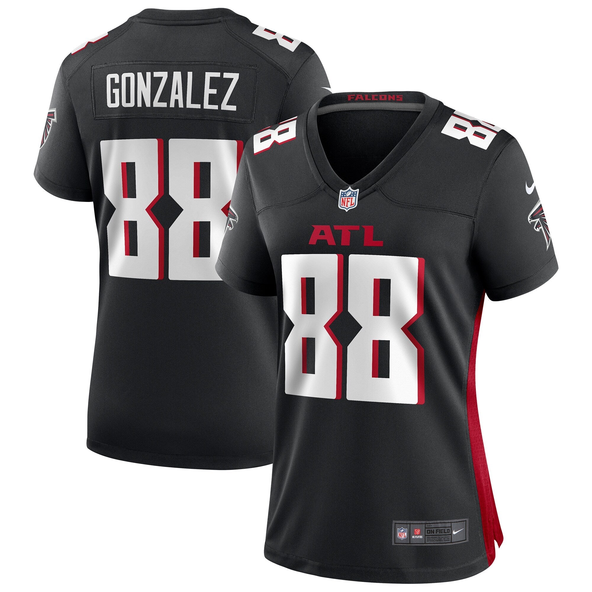 Tony Gonzalez Atlanta Falcons Nike Women's Retired Game Jersey - Red/Black