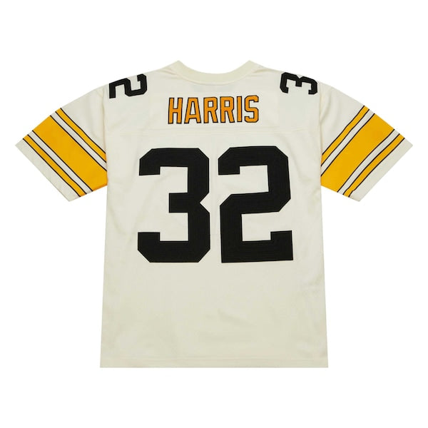 Franco Harris Pittsburgh Steelers Chainstitch Legacy Jersey - Cream