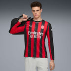AC Milan Puma 2025/26 Home Replica Long Sleeve Jersey - Red