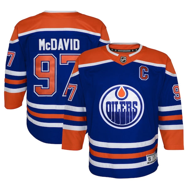 Connor McDavid Edmonton Oilers Youth Home Premier Player Jersey - Royal/Navy