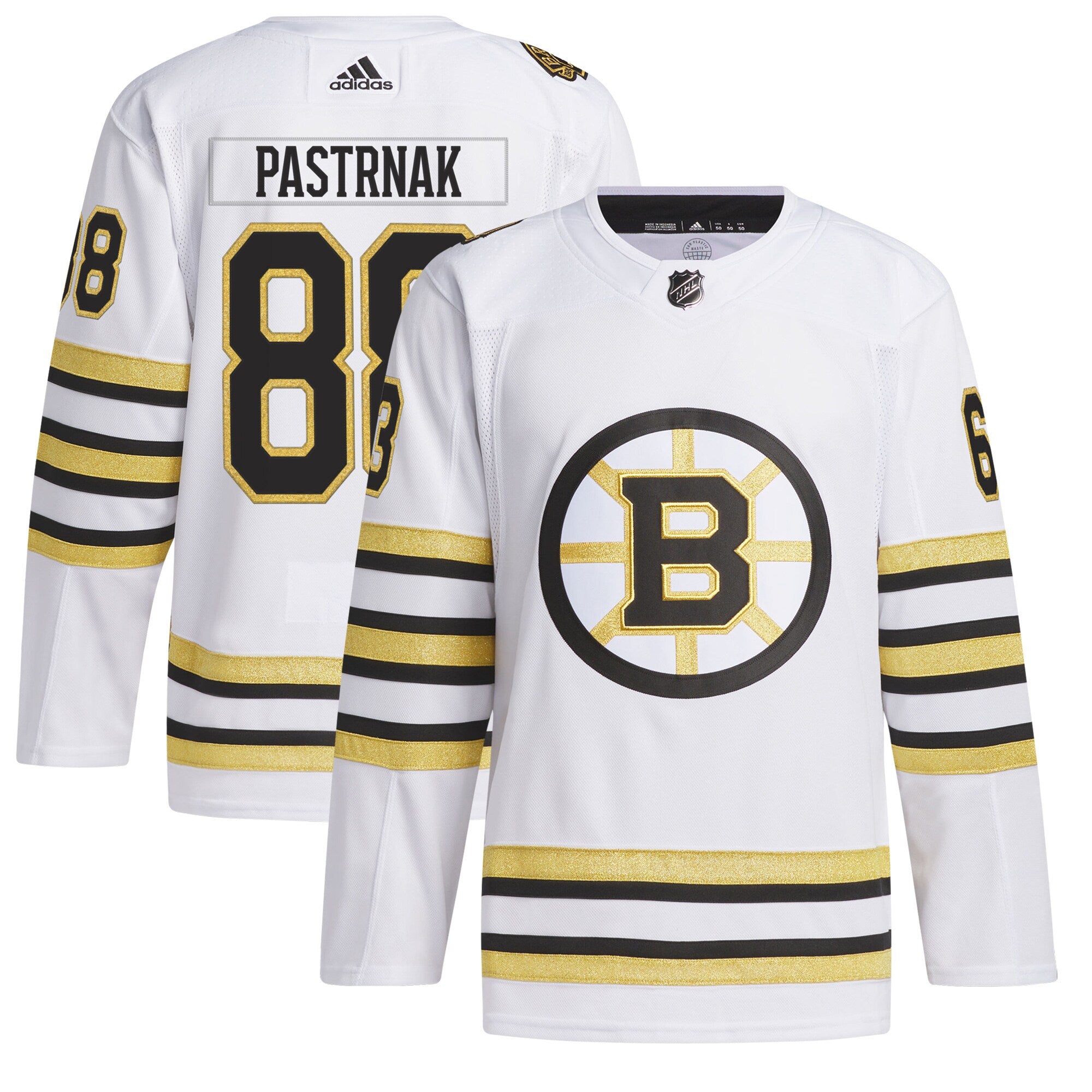 David Pastrnak Boston Bruins adidas  Primegreen Authentic Player Jersey - Black/White