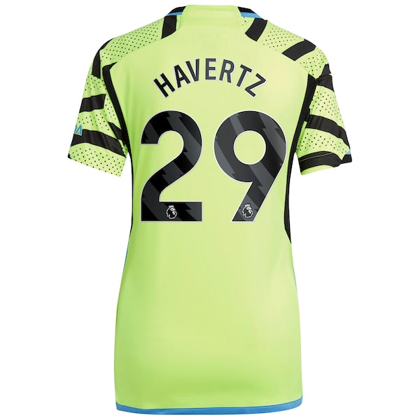 Kai Havertz Arsenal adidas Women's 2023/24 Away Replica Player Jersey - Yellow/Green/Red