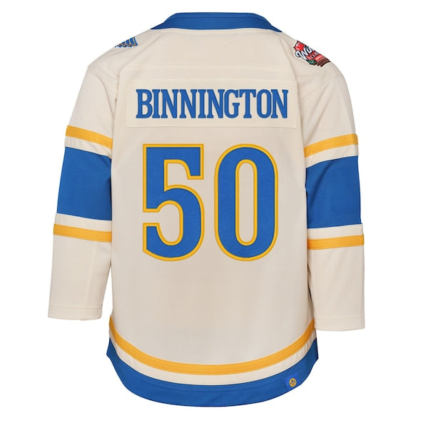 Jordan Binnington St. Louis Blues Preschool 2025 NHL Winter Classic Premier Player Jersey - Cream