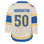 Jordan Binnington St. Louis Blues Preschool 2025 NHL Winter Classic Premier Player Jersey - Cream