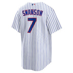 Dansby Swanson Chicago Cubs Nike Replica Player Jersey - White