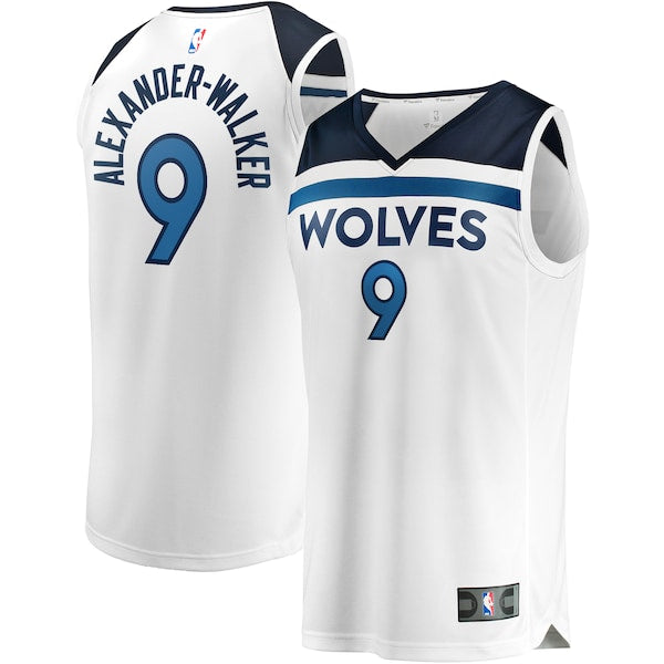 Nickeil Alexander-Walker Minnesota Timberwolves  Youth Fast Break Replica Player Jersey - Association Edition - White