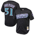 Randy Johnson Arizona Diamondbacks Youth Cooperstown Collection Mesh Batting Practice Jersey - Black