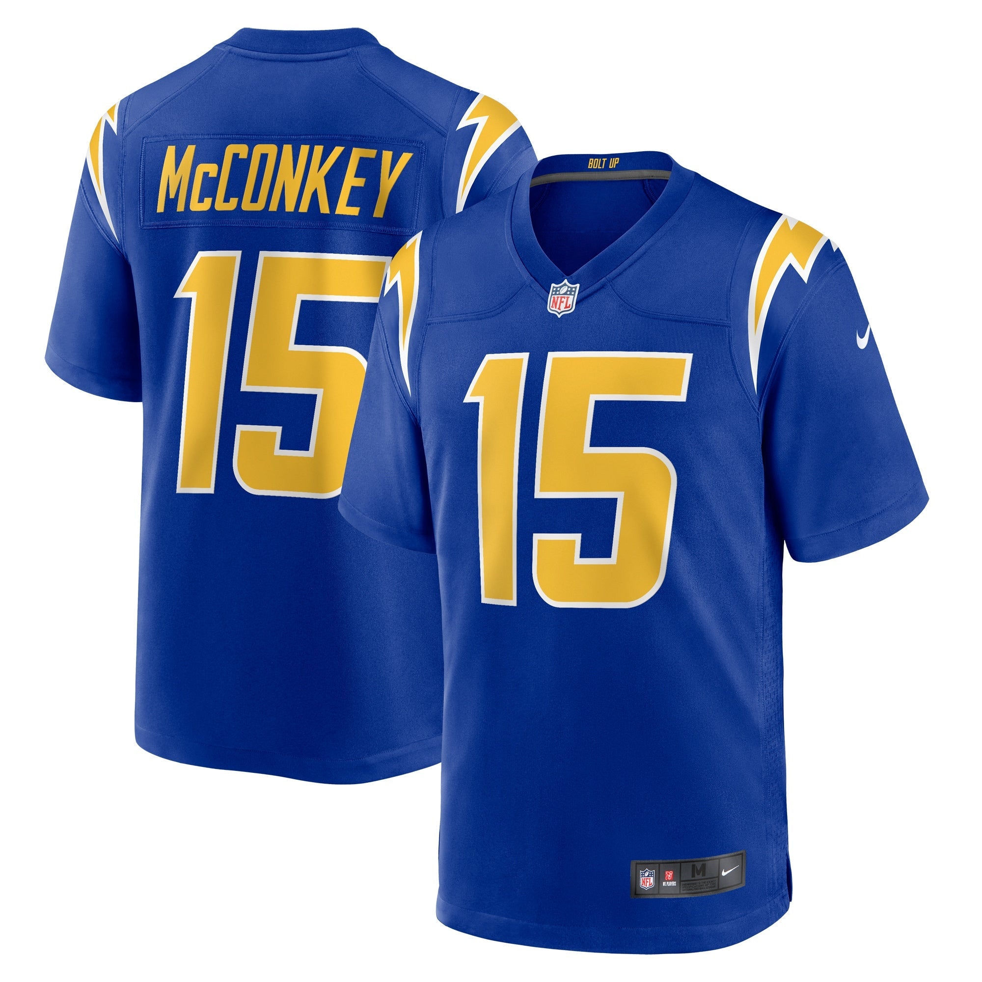 Ladd McConkey Los Angeles Chargers Nike Game Jersey -  White/Navy/Royal