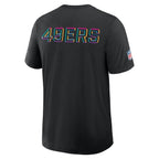 San Francisco 49ers Nike Tall 2025 NFL Crucial Catch Tri-Blend Dri-FIT T-Shirt - Black