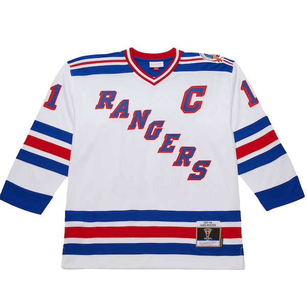 Mark Messier New York Rangers 1993-94 Power Play Jersey - White/Royal