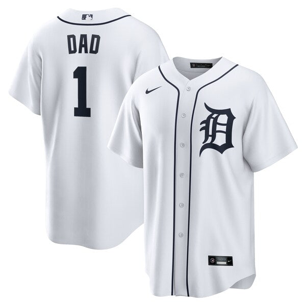 Detroit Tigers Nike #1 Dad Home Replica Jersey - White