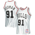 Dennis Rodman Chicago Bulls 1997/98 Hardwood Classics 75th Anniversary Swingman Jersey - Platinum