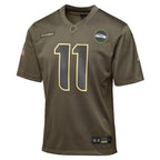 Jaxon Smith-Njigba Seattle Seahawks Nike Youth 2025 Salute to Service Game Jersey - Olive