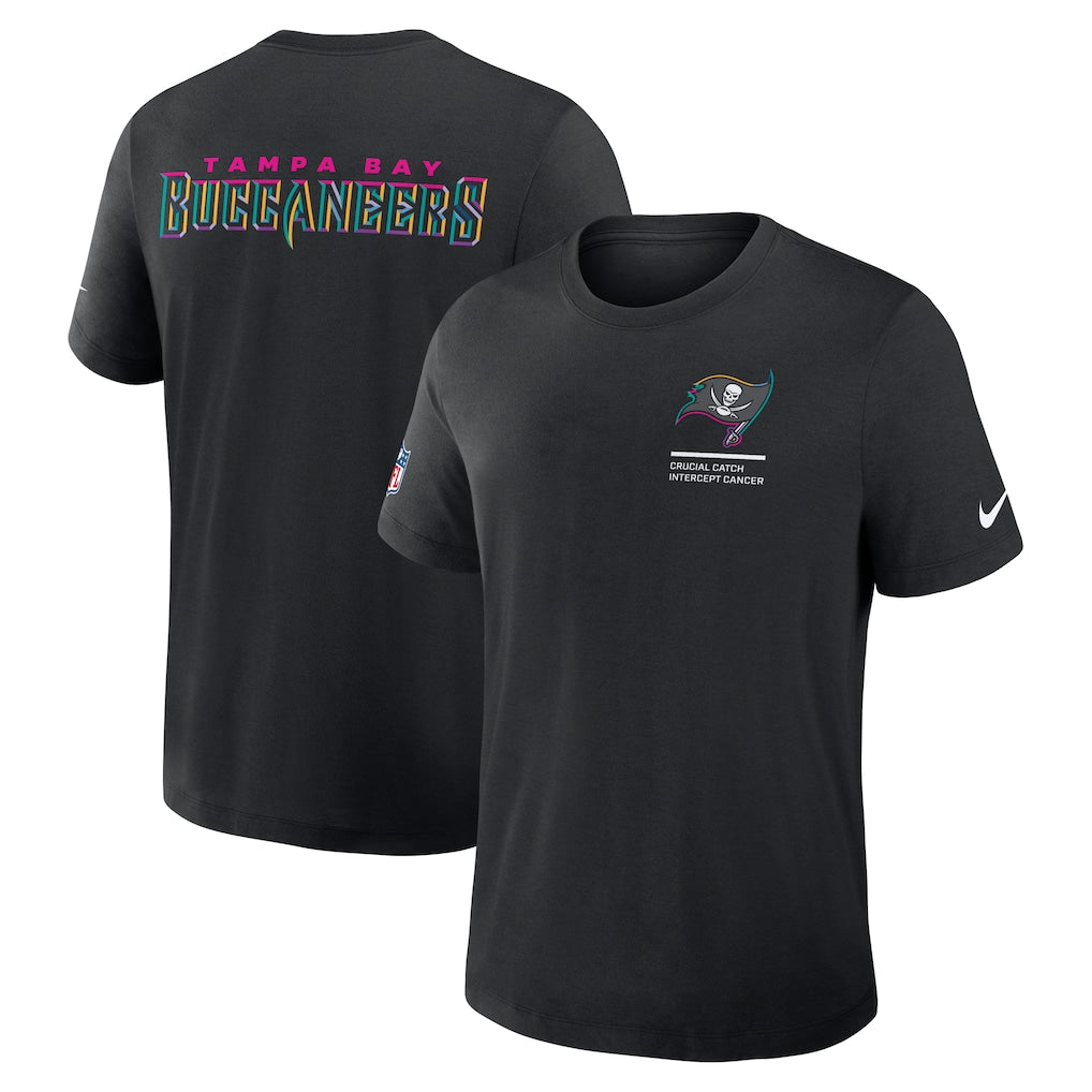 Tampa Bay Buccaneers Nike 2025 NFL Crucial Catch Tri-Blend Dri-FIT T-Shirt - Black