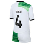 Virgil van Dijk Liverpool Nike Youth 2023/24 Away Replica Player Jersey - White