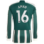 Amad Diallo Manchester United adidas Long Sleeve Replica Player Jersey – Green