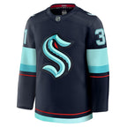 Philipp Grubauer Seattle Kraken  Home Premium Jersey - Deep Sea Blue