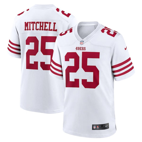 Elijah Mitchell San Francisco 49ers Nike Player Game Jersey - White/Scarlet