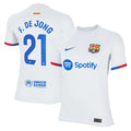 Frenkie de Jong Barcelona Nike Youth 2023/24 Away Replica Jersey - White