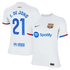 Frenkie de Jong Barcelona Nike Youth 2023/24 Away Replica Jersey - White