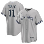 Anthony Volpe New York Yankees Nike Road Replica Jersey - Gray/White