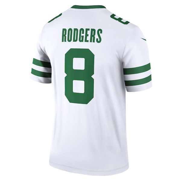 Aaron Rodgers New York Jets Nike Men's Alternate Legend Player Jersey - Spotlight White/Black/Green