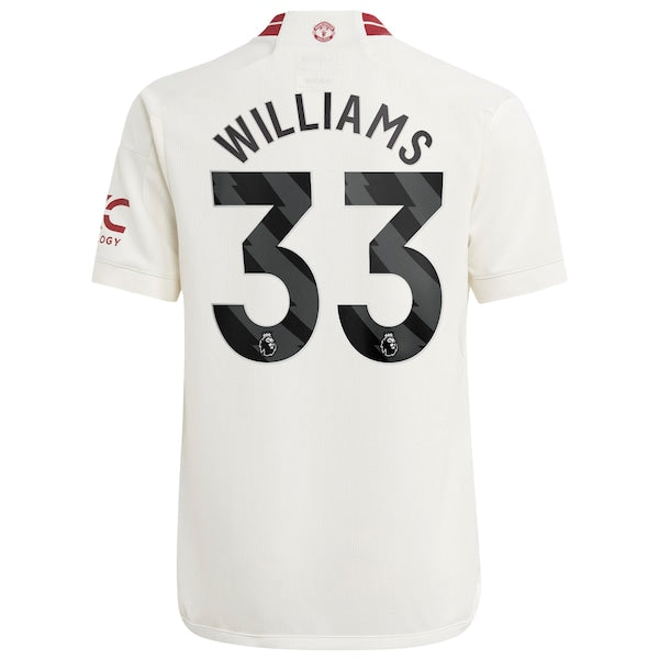 Brandon Williams Manchester United adidas Youth 2023/24 Third Replica Player Jersey - White