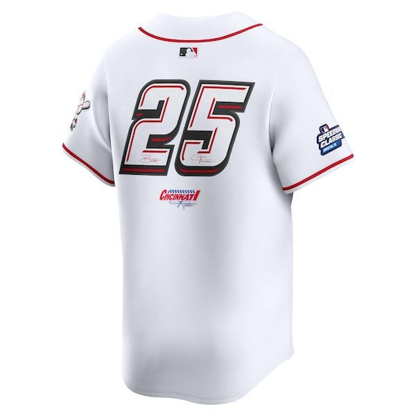 #25 Cincinnati Reds Nike 2025 MLB Speedway Classic Home Replica Jersey - White