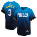 Bryce Harper Philadelphia Phillies Nike 2024 City Connect Limited Player Jersey - Blue