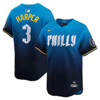 Bryce Harper Philadelphia Phillies Nike 2024 City Connect Limited Player Jersey - Blue