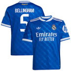 Jude Bellingham Los Merengues adidas Youth 2025/26 Third Replica Player Jersey - Blue