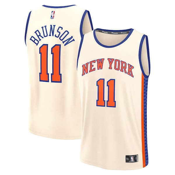 Jalen Brunson New York Knicks  2025/26 City Edition Fast Break Jersey - Cream