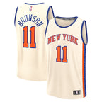 Jalen Brunson New York Knicks  Youth 2025/26 City Edition Fast Break Jersey - Cream