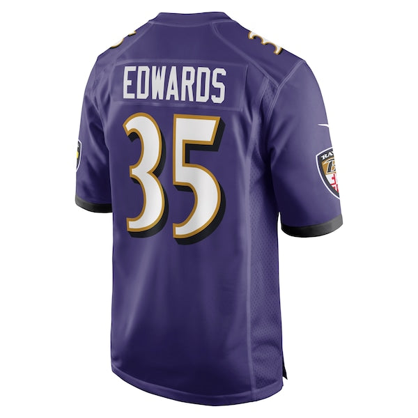 Gus Edwards Baltimore Ravens Nike Game Jersey - Purple