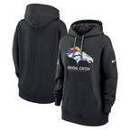 Denver Broncos Nike Women's 2024 NFL Crucial Catch Club Pullover Hoodie - Black