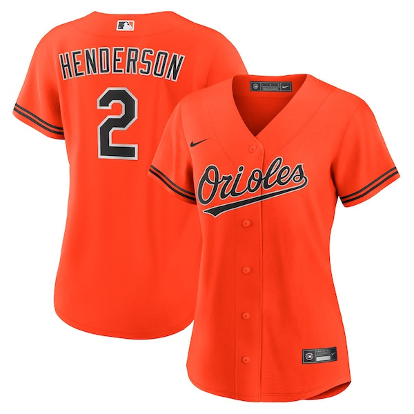 Gunnar Henderson Baltimore Orioles Nike Women's Alternate 2 Replica Jersey - Orange