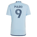 Alan Pulido Sporting Kansas City adidas 2024 Hoops 4.0 Replica Player Jersey - Light Blue
