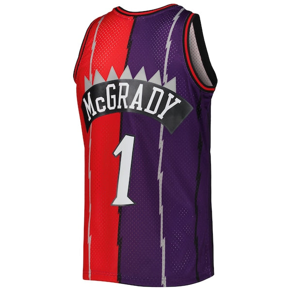 Tracy McGrady Toronto Raptors Hardwood Classics 1998/99 Split Swingman Jersey - Purple/Red