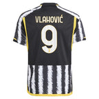 Dušan Vlahović Juventus adidas Youth 2023/24 Home Replica Jersey - Black