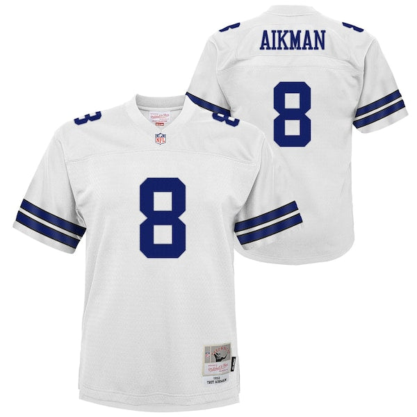 Troy Aikman Dallas Cowboys  Youth 1992 Legacy Jersey - White/Navy
