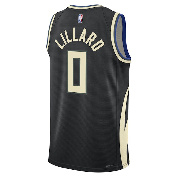 Damian Lillard Milwaukee Bucks Jordan Brand Unisex Swingman Player Jersey - Statement Edition - Black