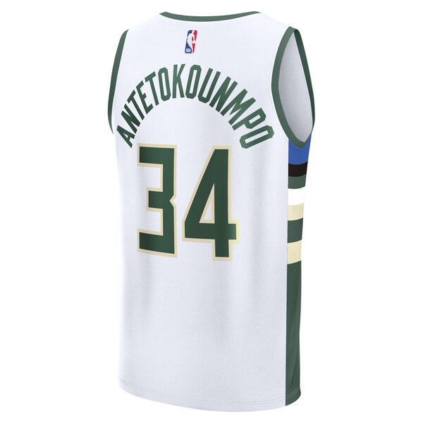 Giannis Antetokounmpo Milwaukee Bucks  Fast Break Replica Player Jersey - Association Edition - White